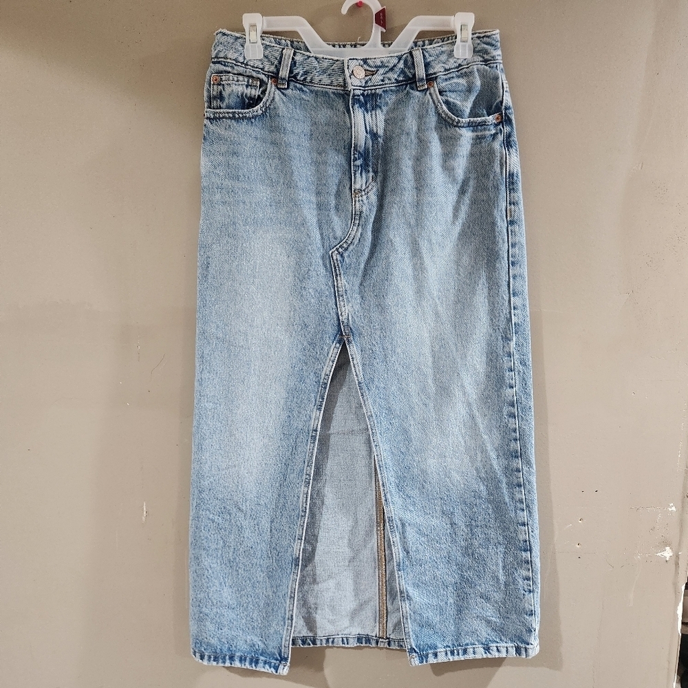 Garage Denim Maxi Skirt Size Small Light Blue